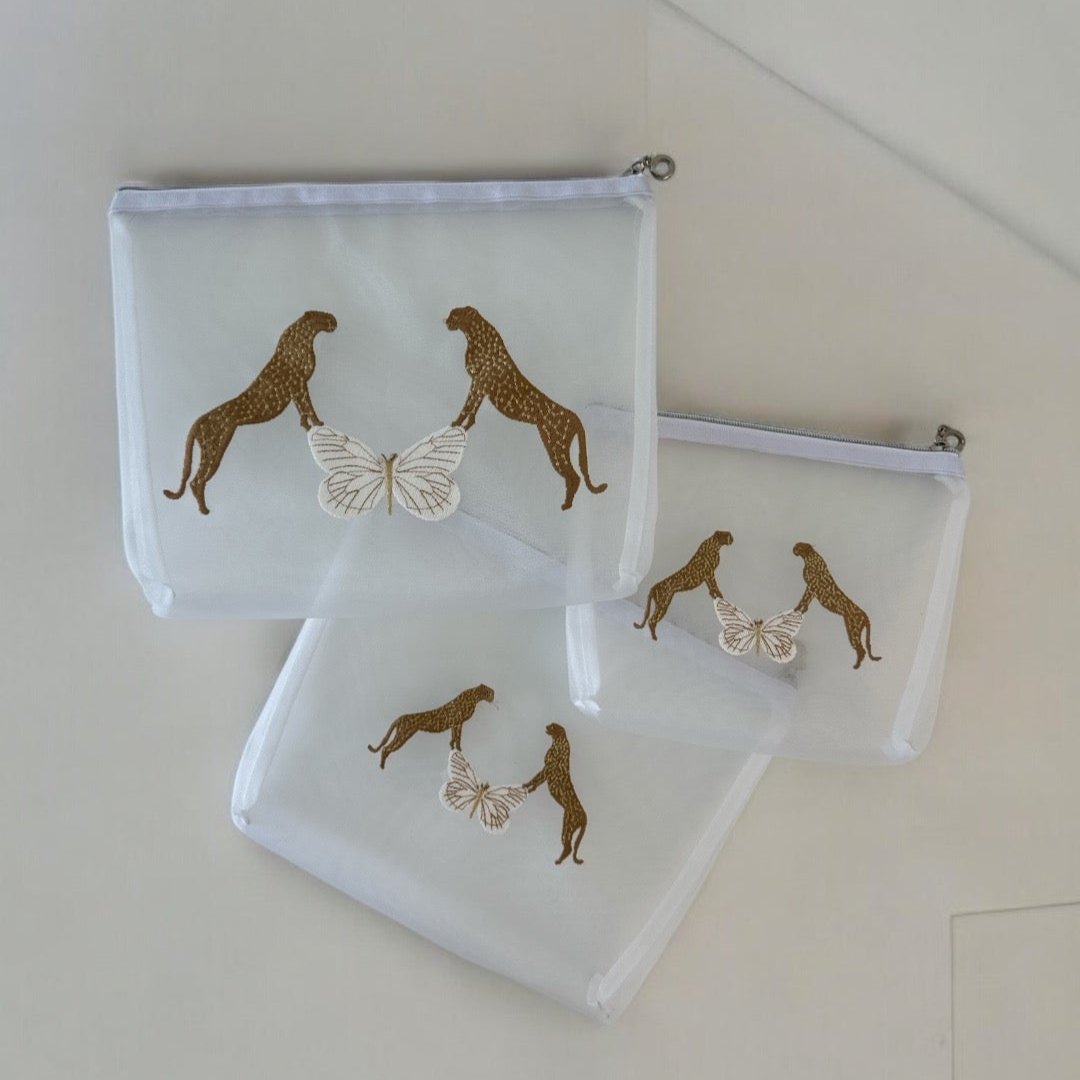 Leopard Travel Pouch Set of 3