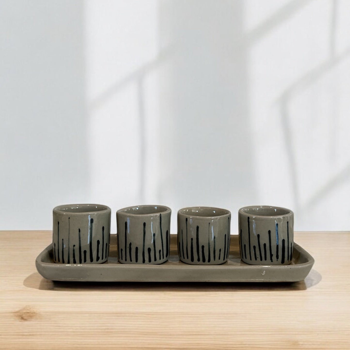 Stripe Tequilero with Tray