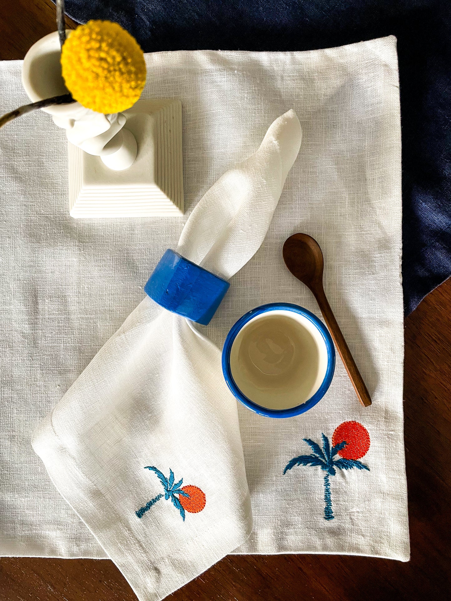 Palm Tree Dinner Napkin Set of 6