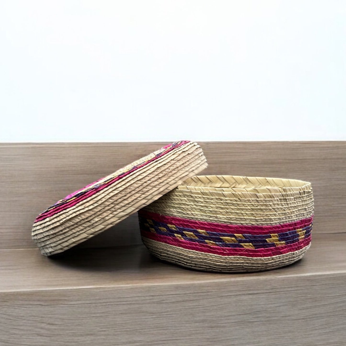 Multicolor Raffia Basket