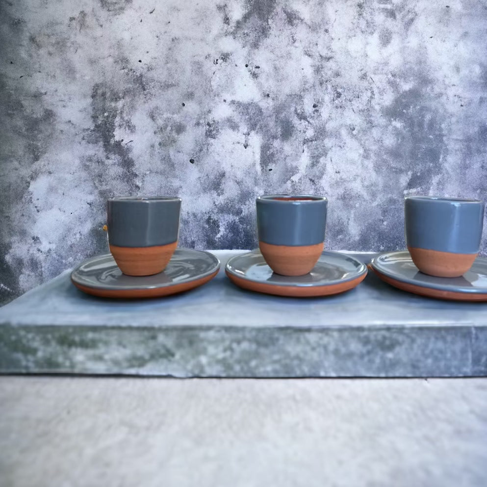 Espresso Mug with Plate Set of 2