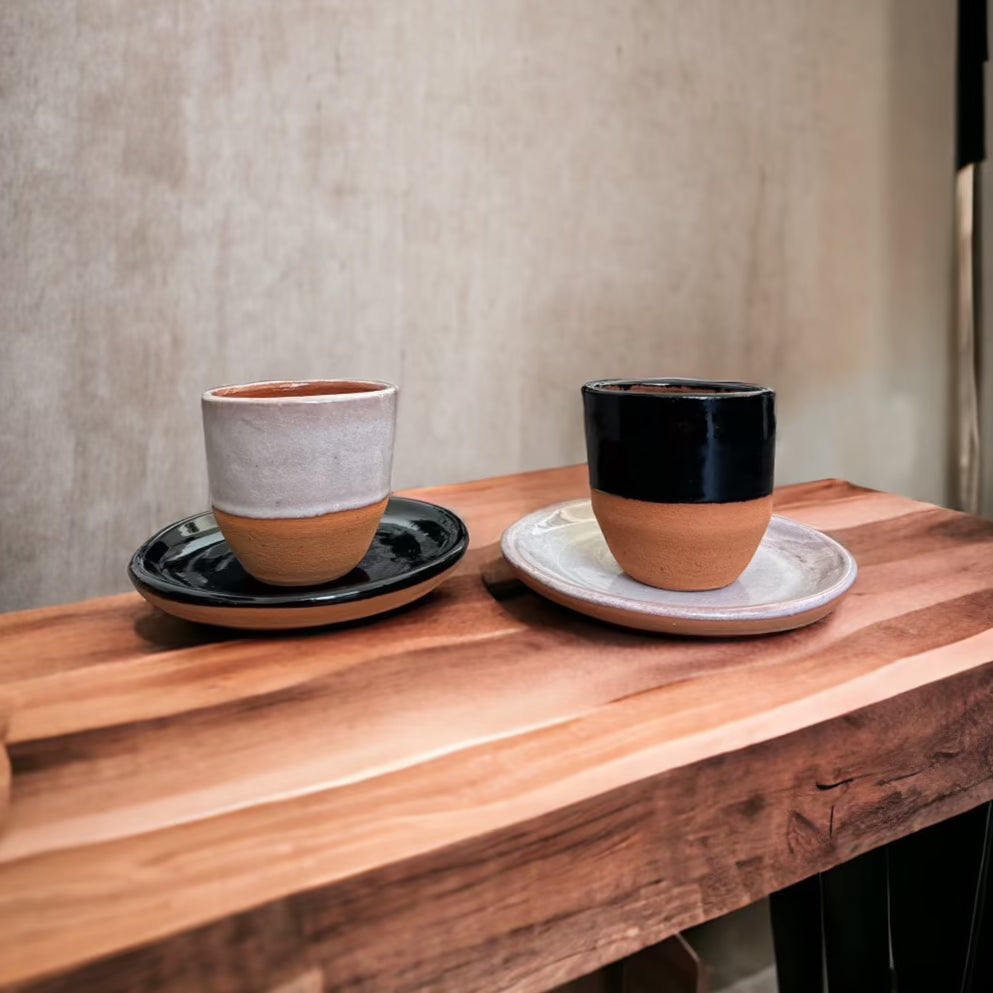 Espresso Mug with Plate Set of 2