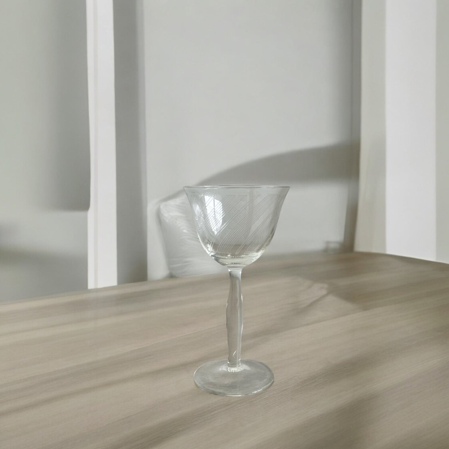 Vintage White Wine Glass Set of 4