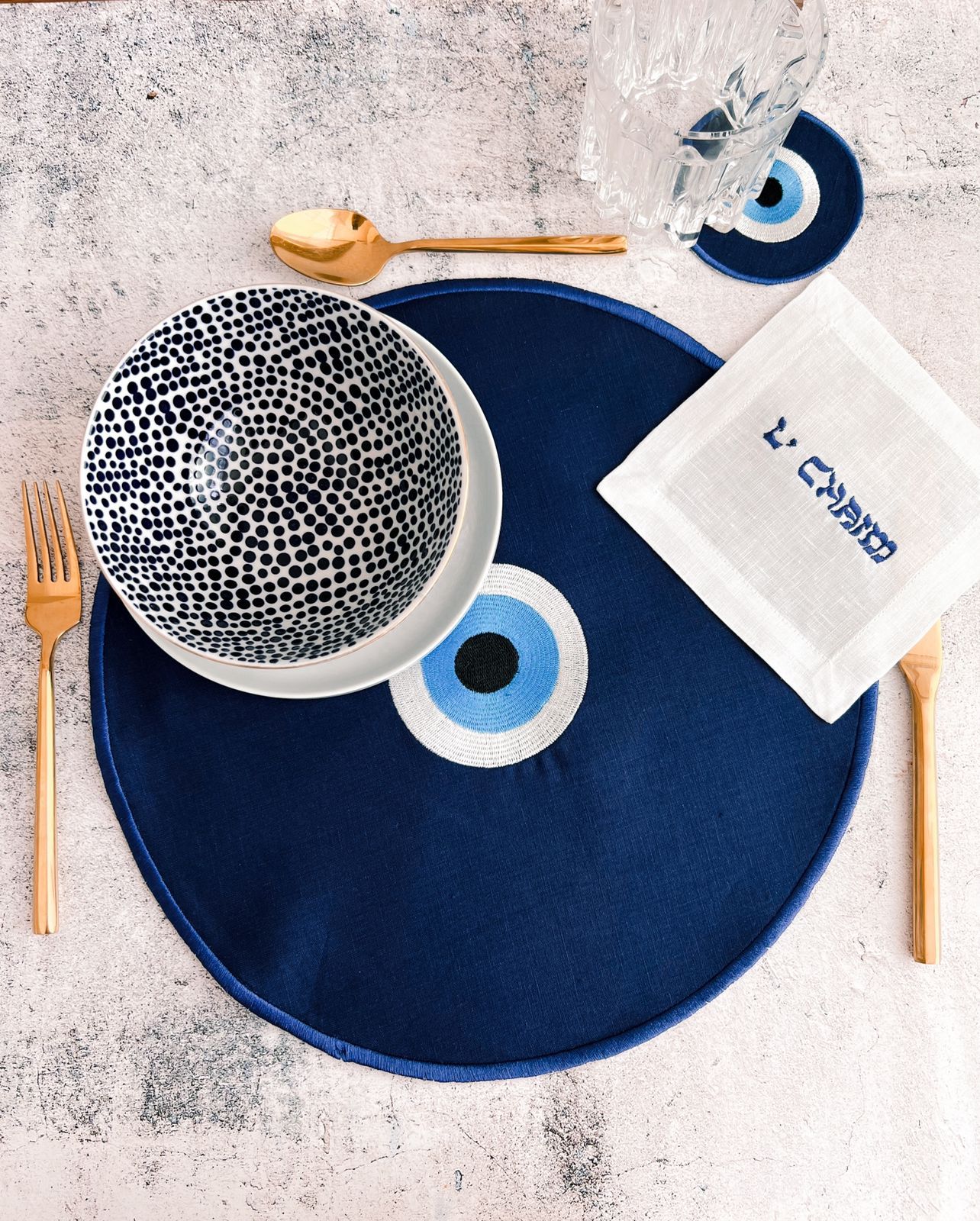 Evil Eye Round Placemat Set of 6