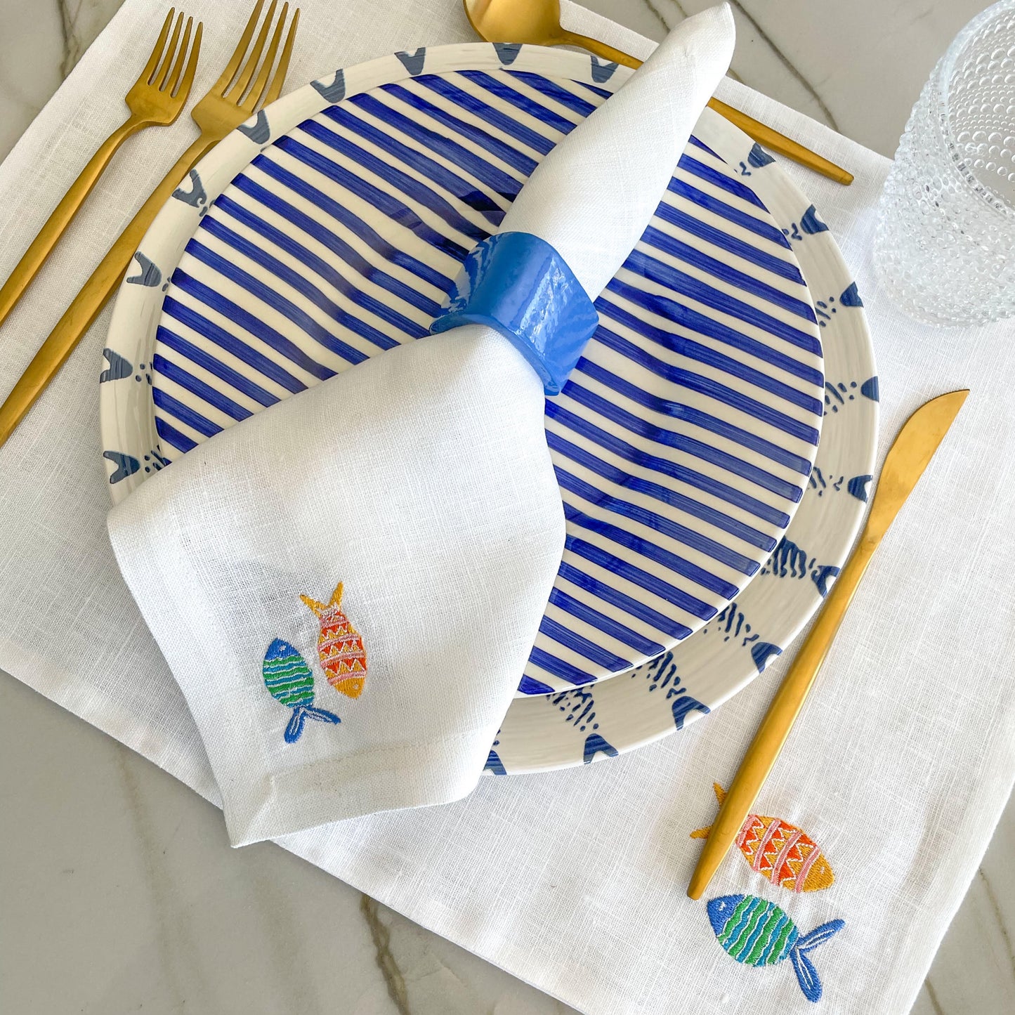 Fish Dinner Napkins Set of 6