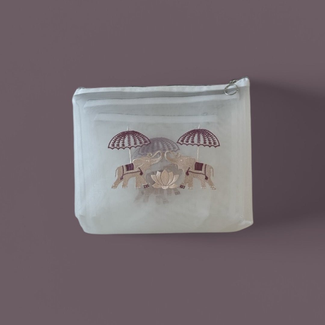 Umbrella Elephant Travel Pouch Set of 3