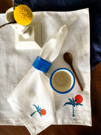 Palm Tree Dinner Napkin Set of 6
