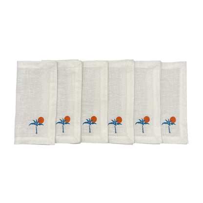 Palm Tree Dinner Napkin Set of 6