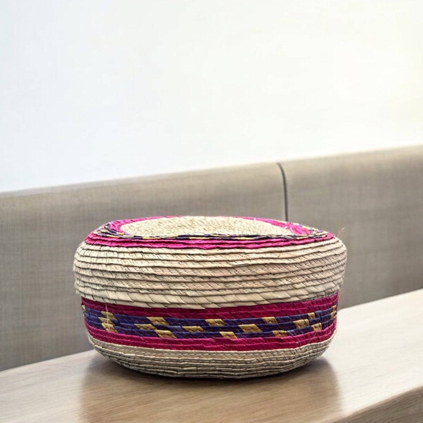 Multicolor Raffia Basket