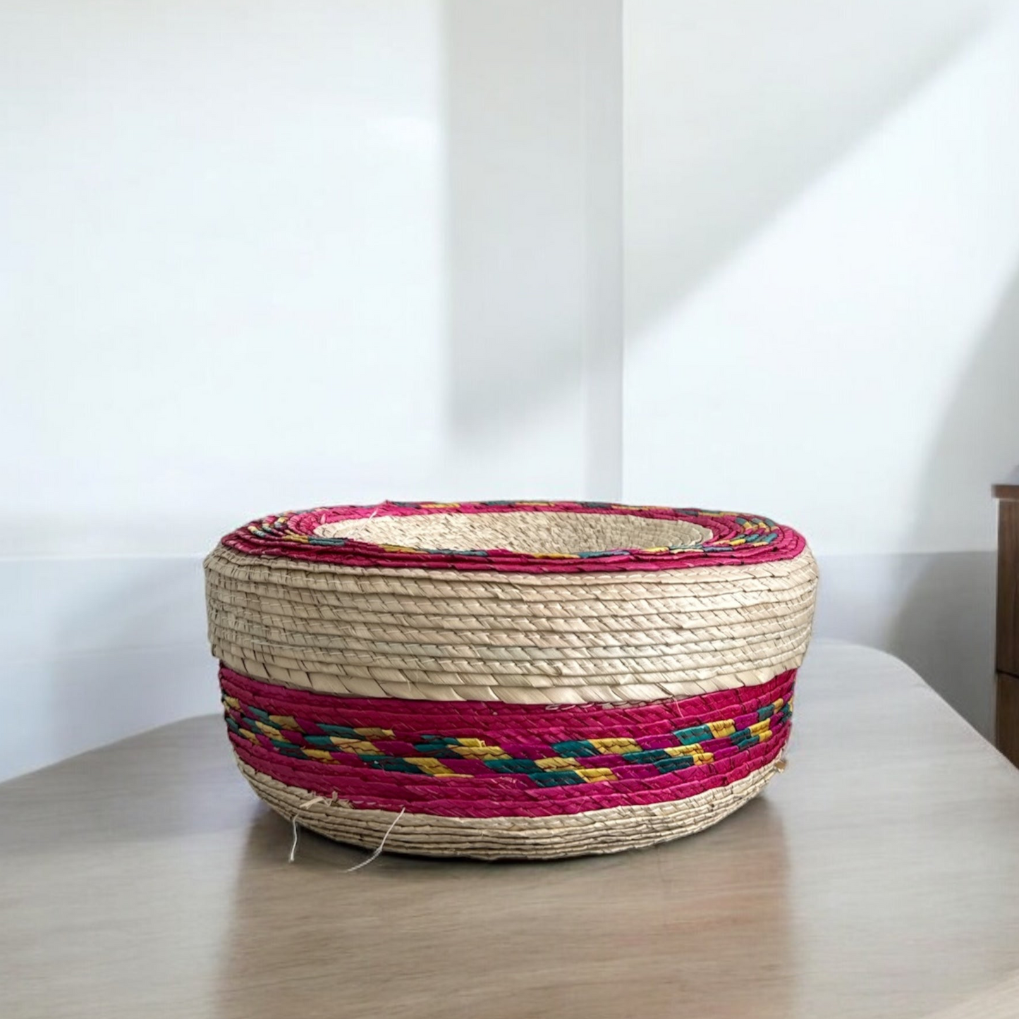Multicolor Raffia Basket