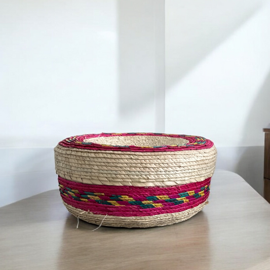 Multicolor Raffia Basket