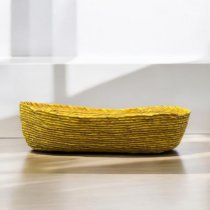 Elongated Raffia Basket