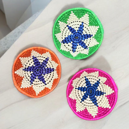 Multicolor Handwoven Basket Set of 3