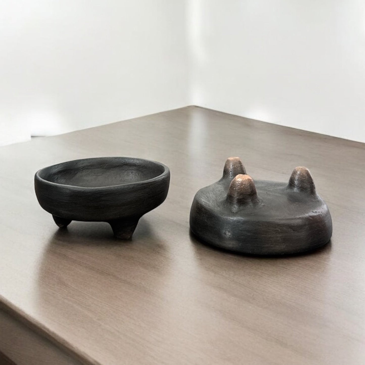 Footed Small Terracota Bowls Set of 2