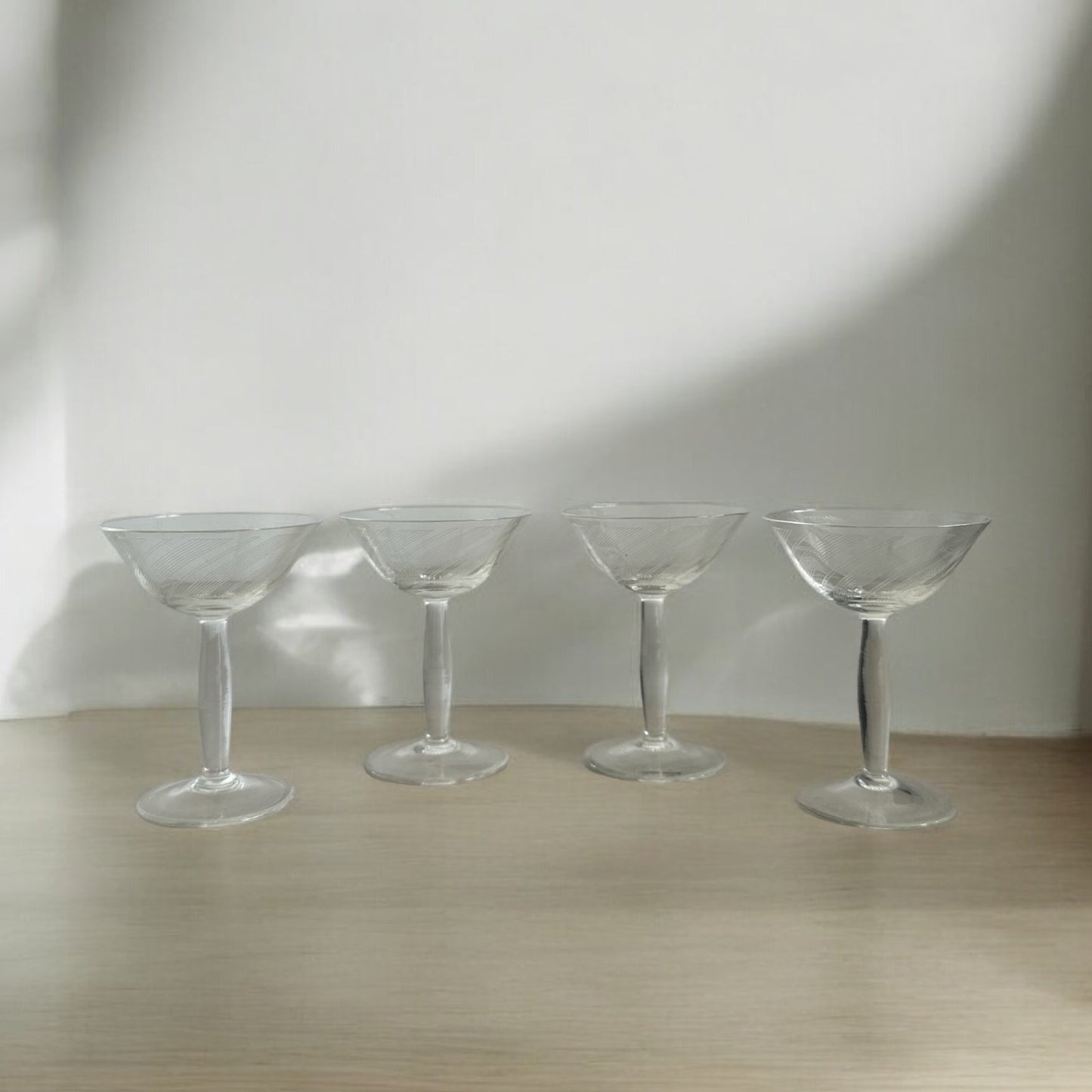 Vintage Champagne Glass Set of 4