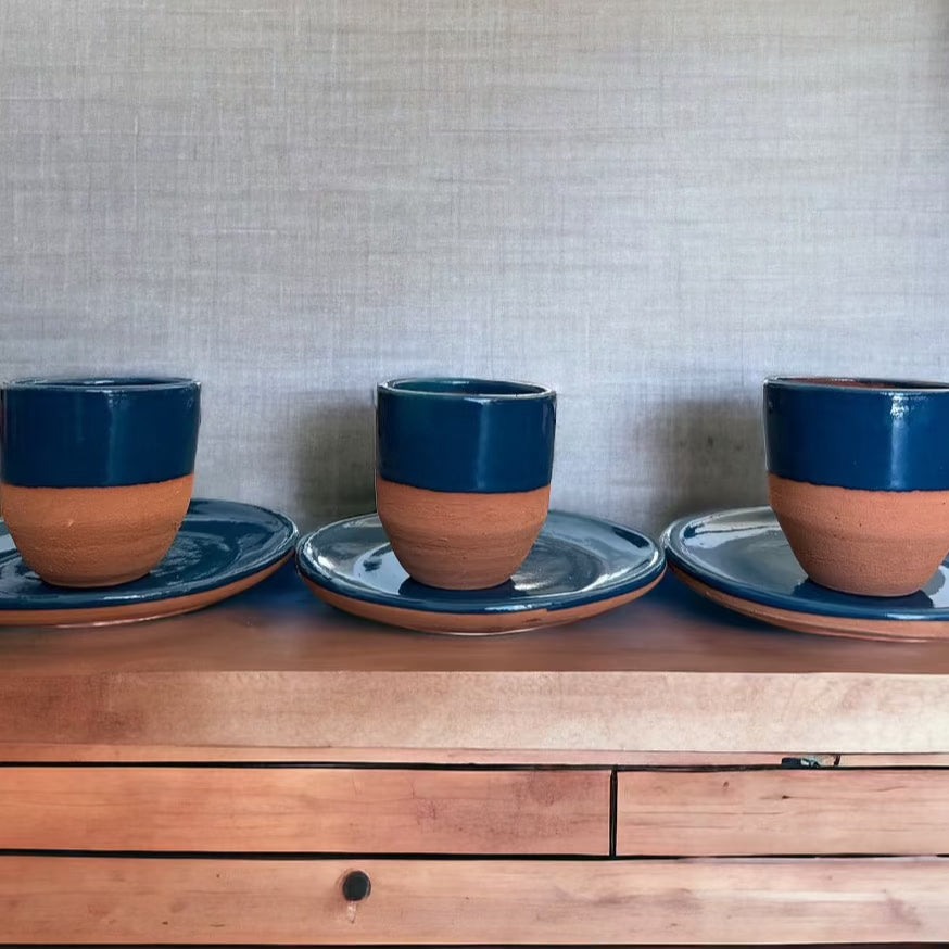 Espresso Mug with Plate Set of 2