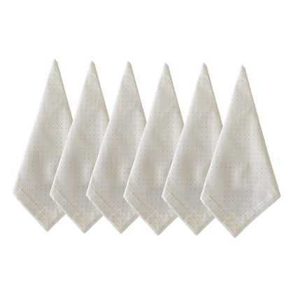 Red Dotted Dinner Napkin Set of 6