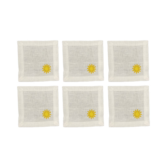 Sun Cocktail Napkin Set of 6