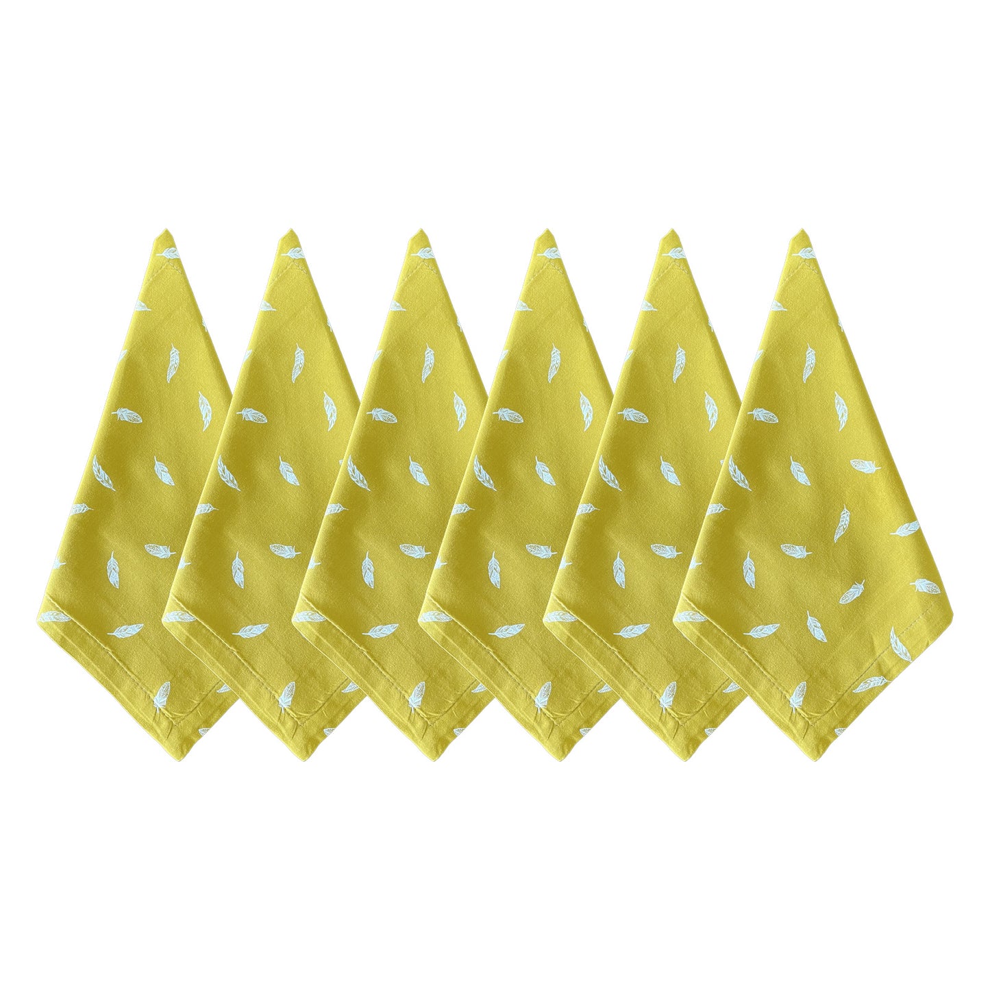Mustard and Feathers Dinner Napkin Set of 6